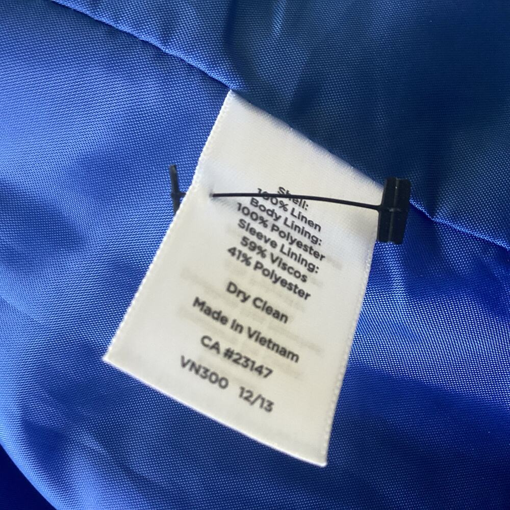 Talbots Blue Linen Blazer - Picture 9 of 10